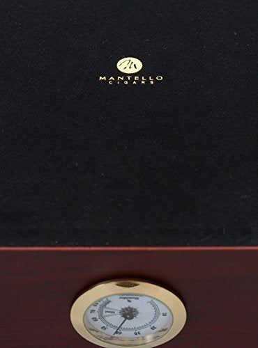 Mantello Cigars Humidors, Royal Glass-Top Cigar Humidor, Cigar Box for Up  To 50 Cigars, Cigar Humidors with Hygrometer & Divider